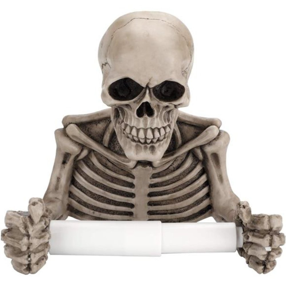 Skull Toilet Paper Holder Wall Mount Toilet Tissue Roll Paper Storage Holder